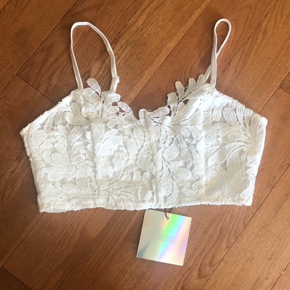 NWT Missguided white bralette